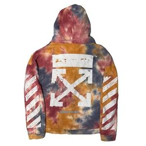 OFF-WHITE Virgil Abloh Tie Dye Full Zip Hoodie 2013 Ultra Rare Diag Arrow